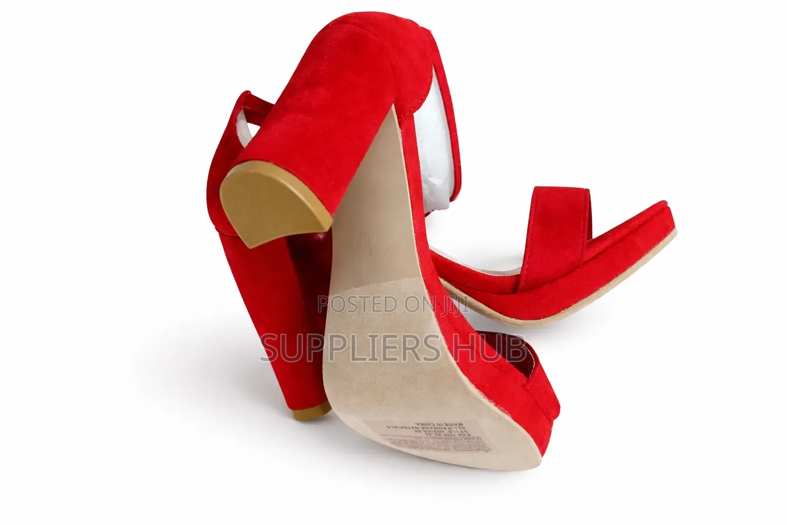 Women's High Quality Ankle Strap Suede Block Heel Shoes