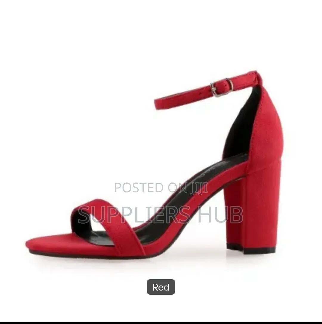 Women's High Quality Ankle Strap Suede Block Heel Shoes
