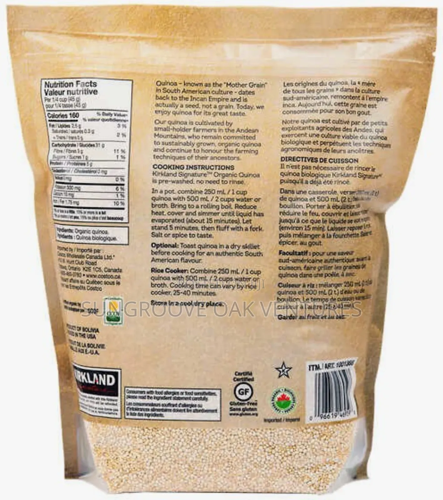 Quinoa Kirkland Gluten Free 2.04kg