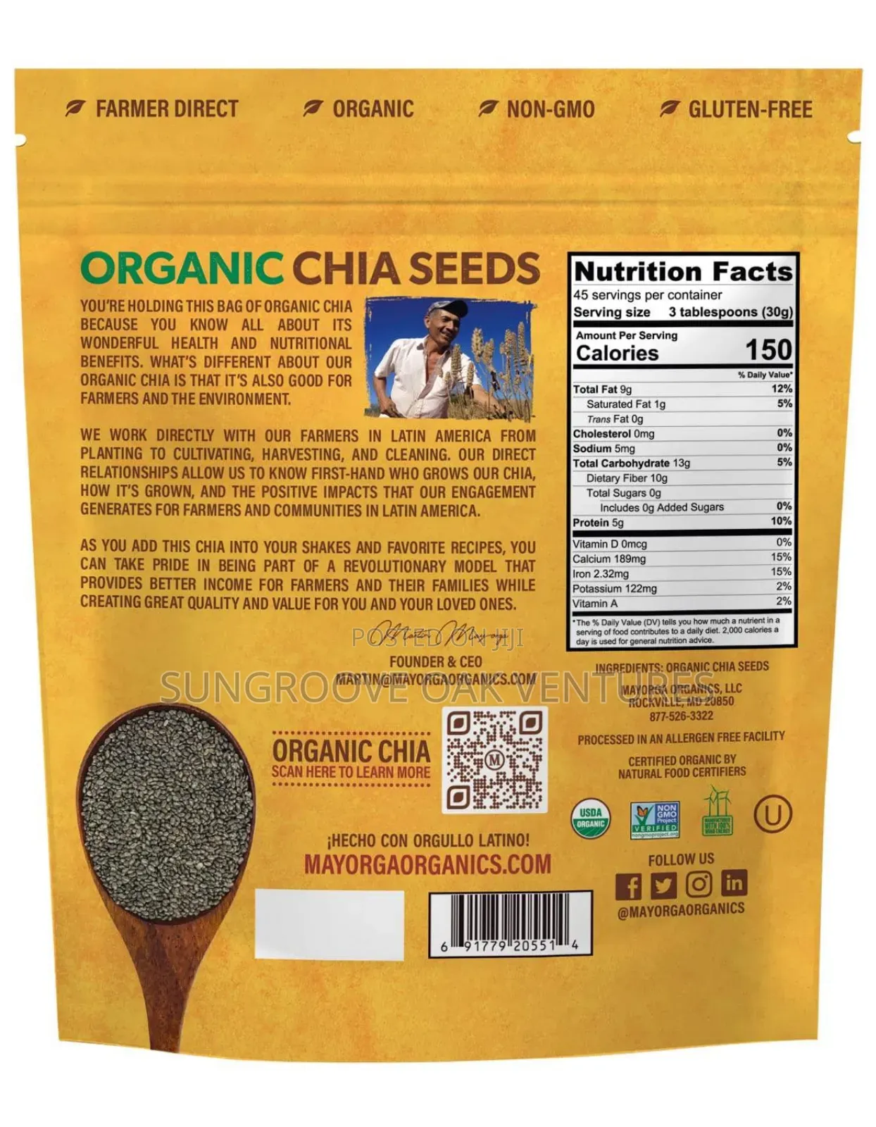 Organic Chia Seeds Originally Sourced From Usa