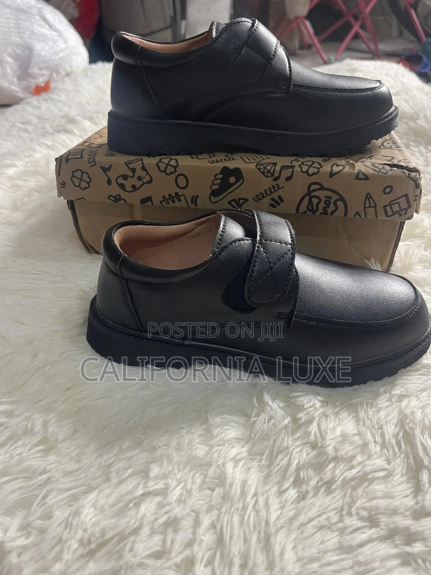 Black Leather Shoe for Boys