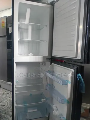 243l Black Modern Double Door Refrigerator.