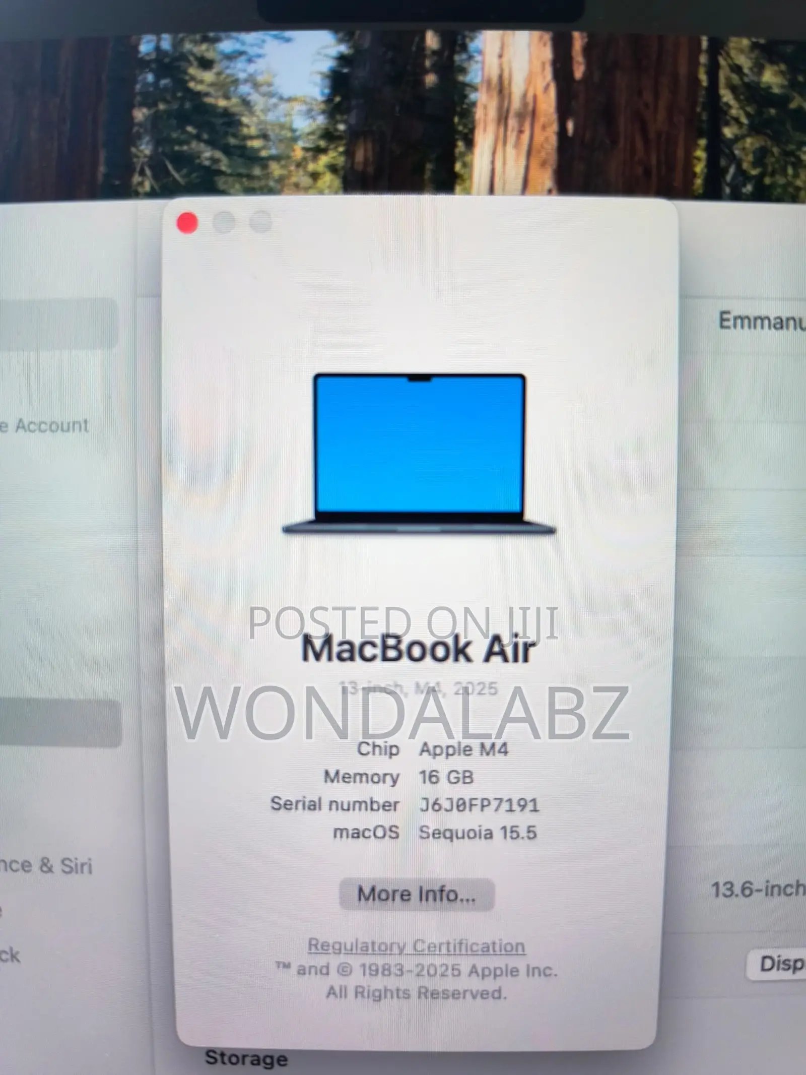Laptop Apple MacBook Air 2025 M4 16GB Apple M4 Pro SSD 512GB