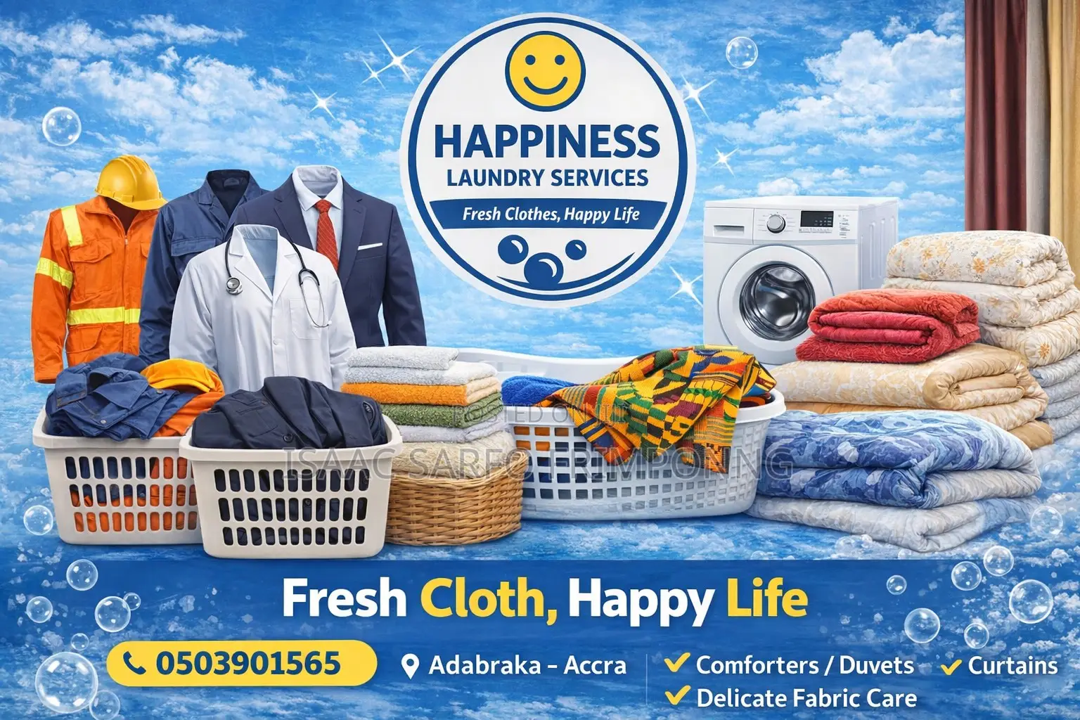 Happiness Laundry Services -Fresh Cloth, Happy Life