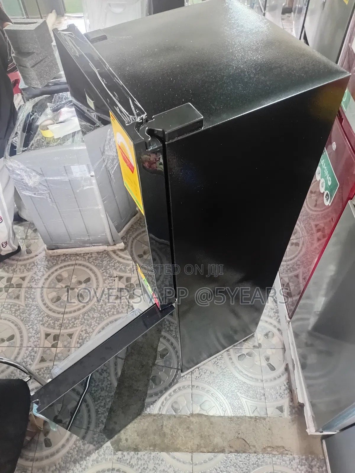 Black 243l Chic Luxury Two Door Fridge.