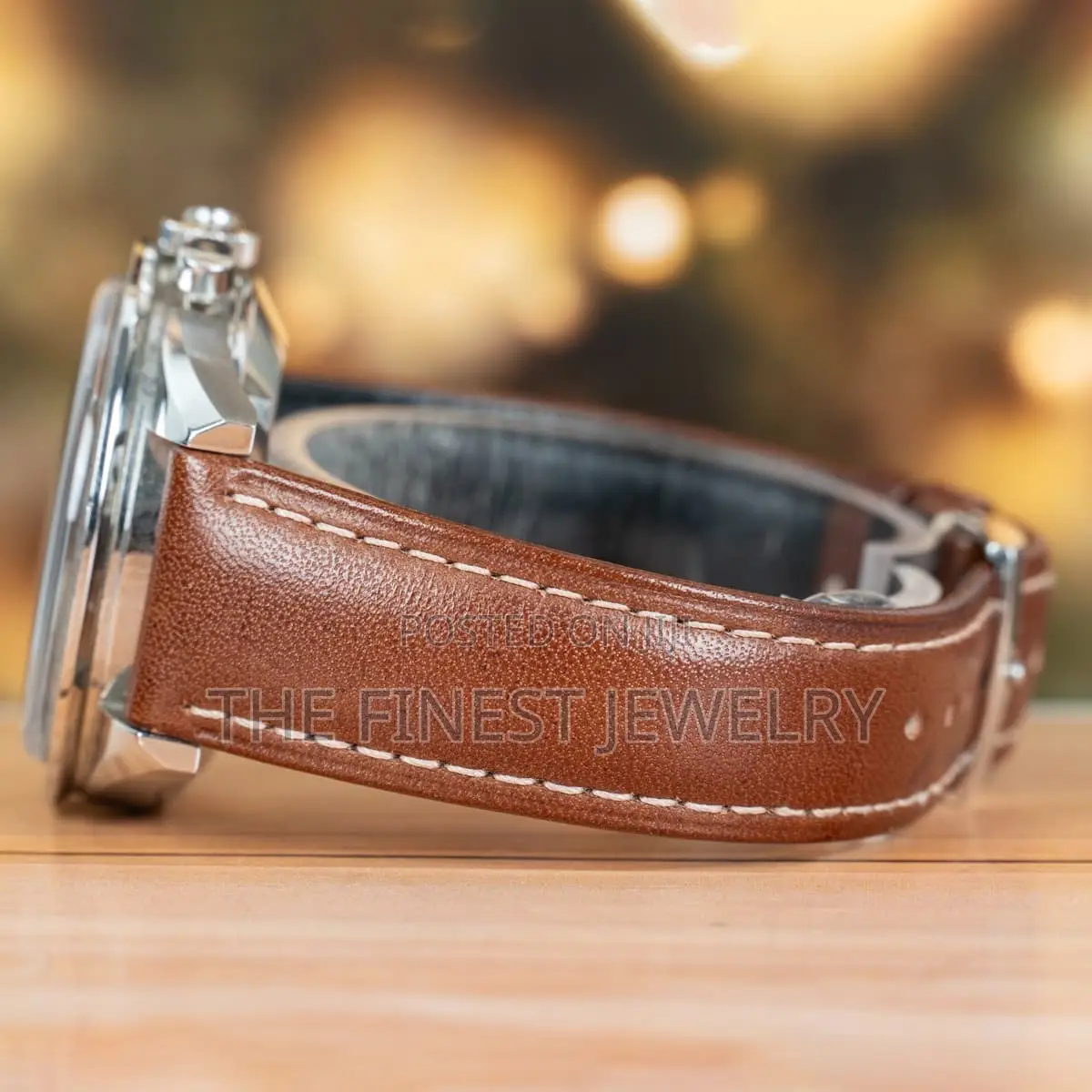 Omega Men’S Watch Brown Leather Strap