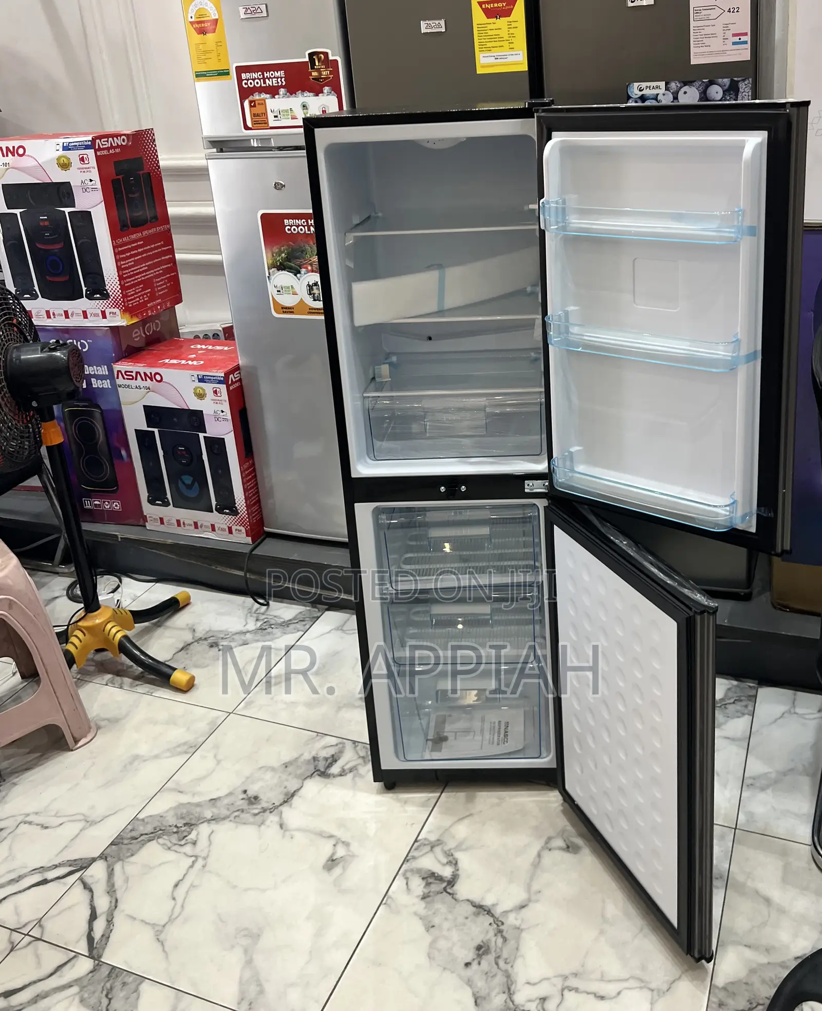 Check Out Authentic Nasco Double Door Fridge(Nasd2-20)Dark Gray