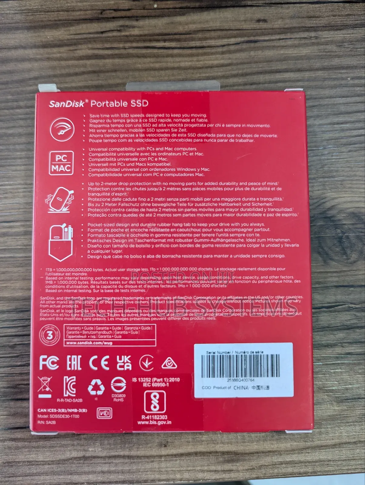Sandisk 1tb Portable SSD - Up to 800mb/S