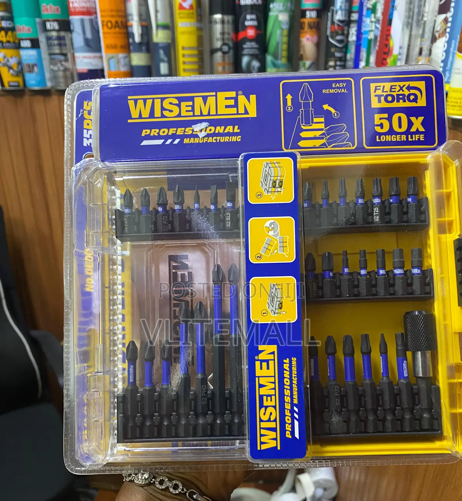 Wisemen Professional Manufacturing 35-Piece Impact Screwdriver Bit Set