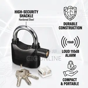 Alarm Padlock With Spare Batteries
