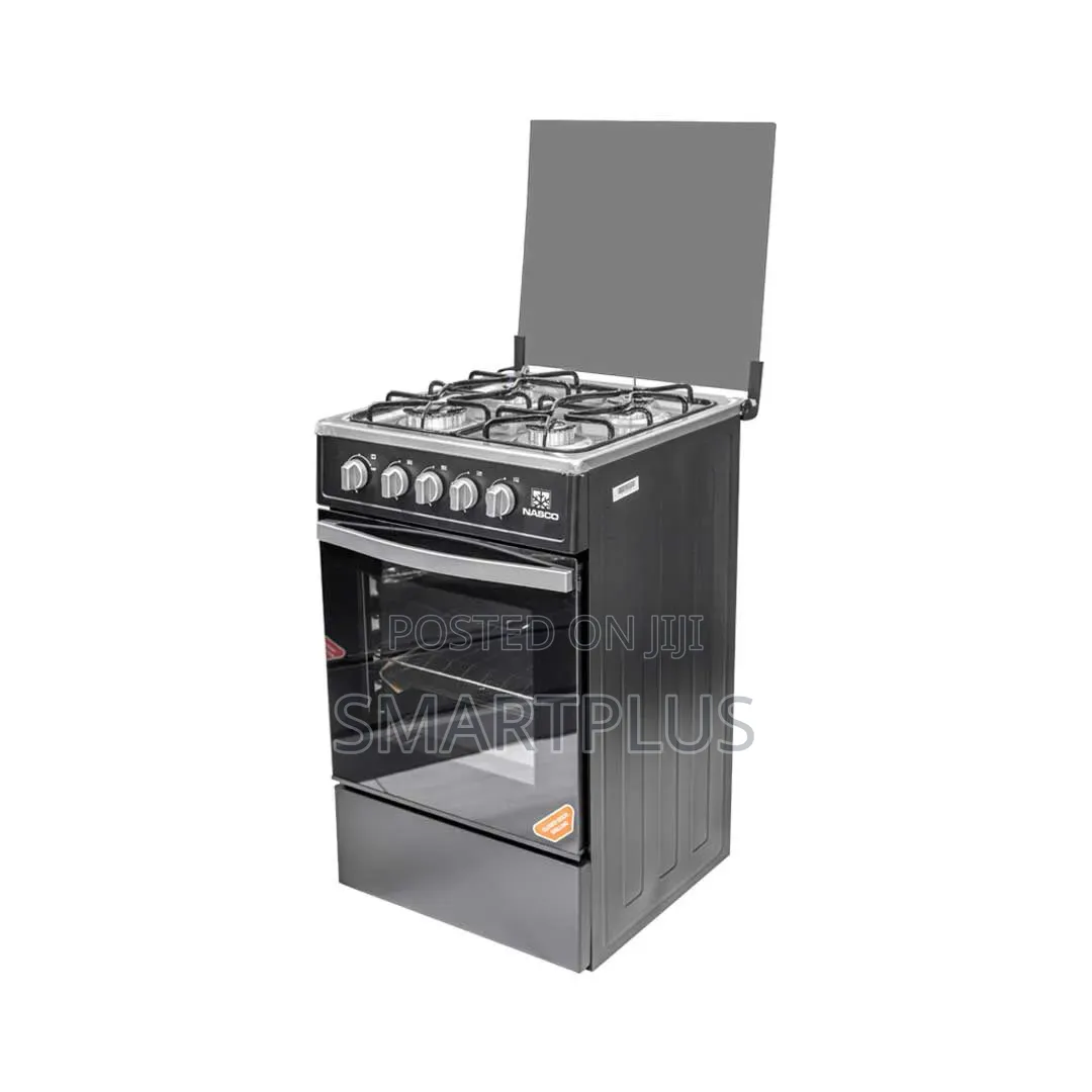 A Nasco Freestanding 4-Burner Gas Cooker With a Built-in Oven.