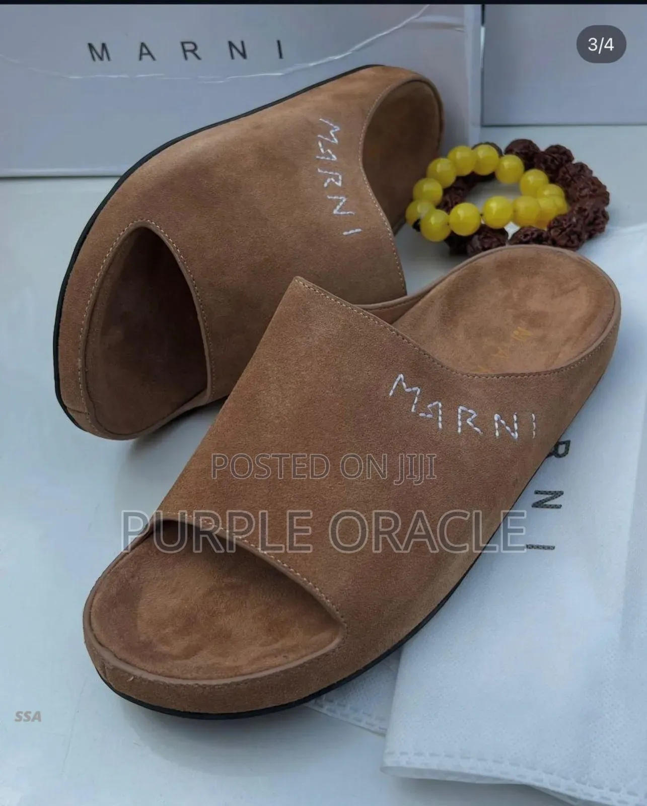 Classy Durable Leather Slides for Men