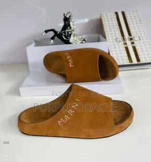 Classy Durable Leather Slides for Men
