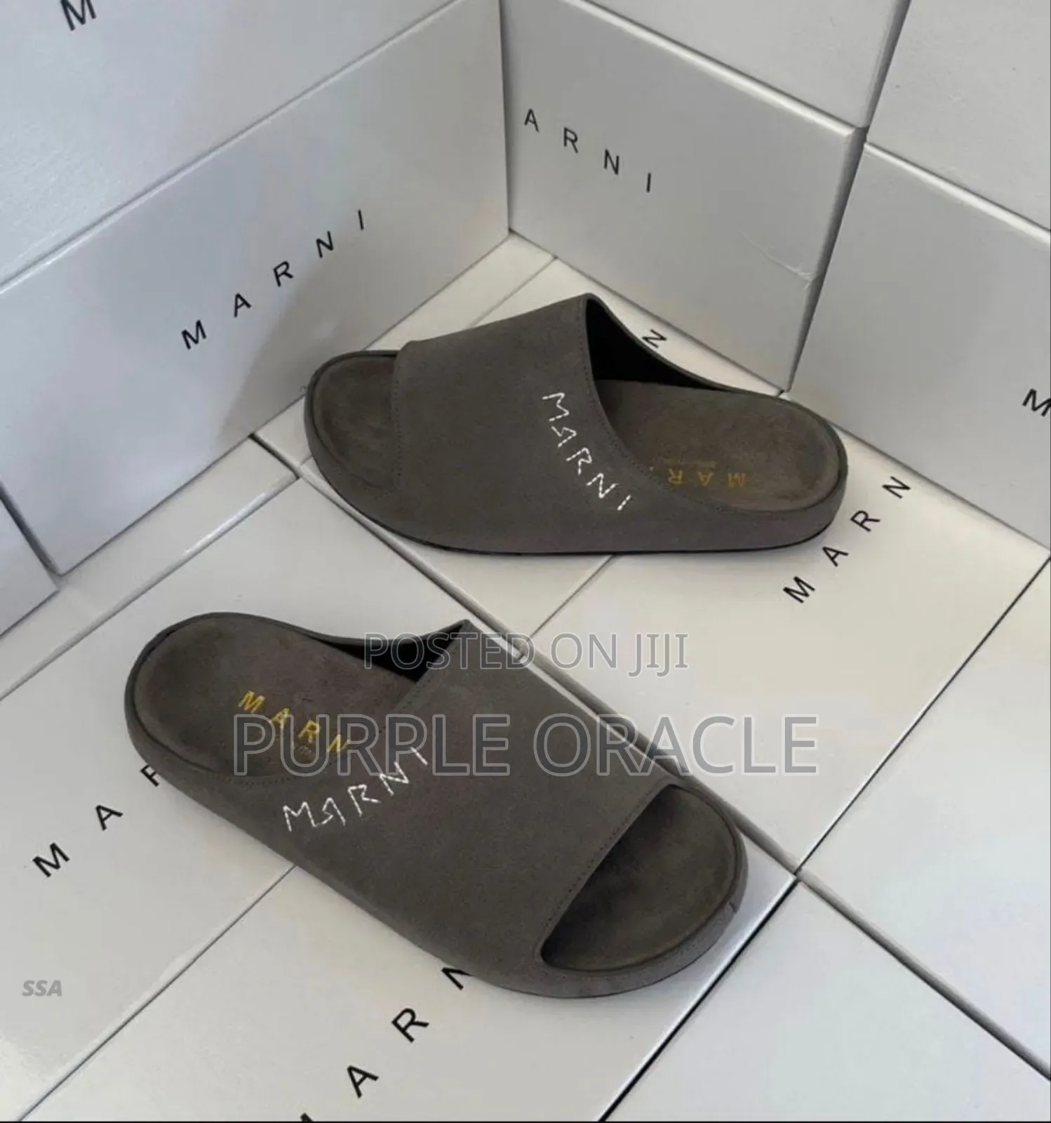 Classy Durable Leather Slides for Men