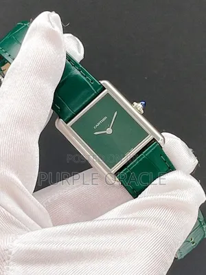 Cartier Tank Le Must Green Timepiece.
