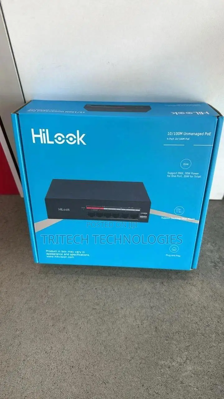 Hikvision Ns-0106mp-35 4 Port Fast Ethernet Unmanaged Poe Switch
