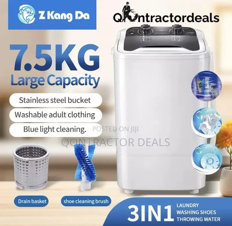Qontractor Deals 7.5kg Top Load Portable Washing Machine