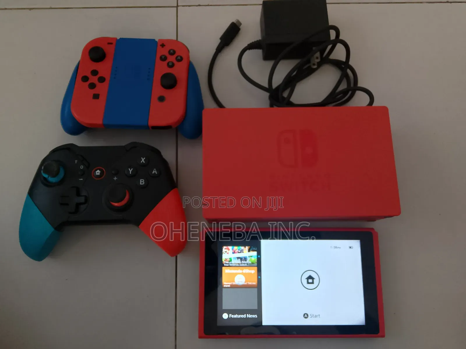 Golden Red Nintendo Switch With Games+All Accessories