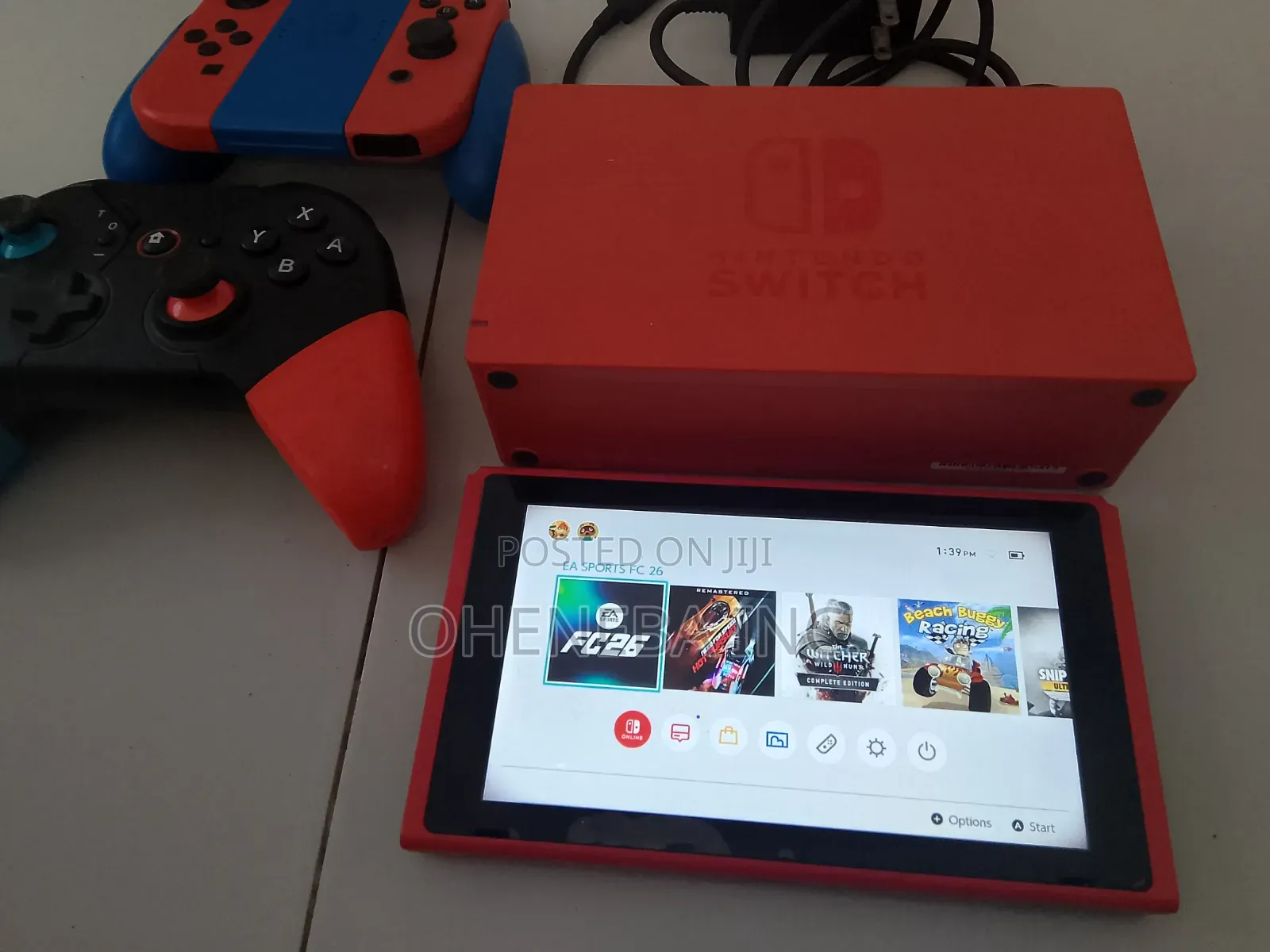 Golden Red Nintendo Switch With Games+All Accessories