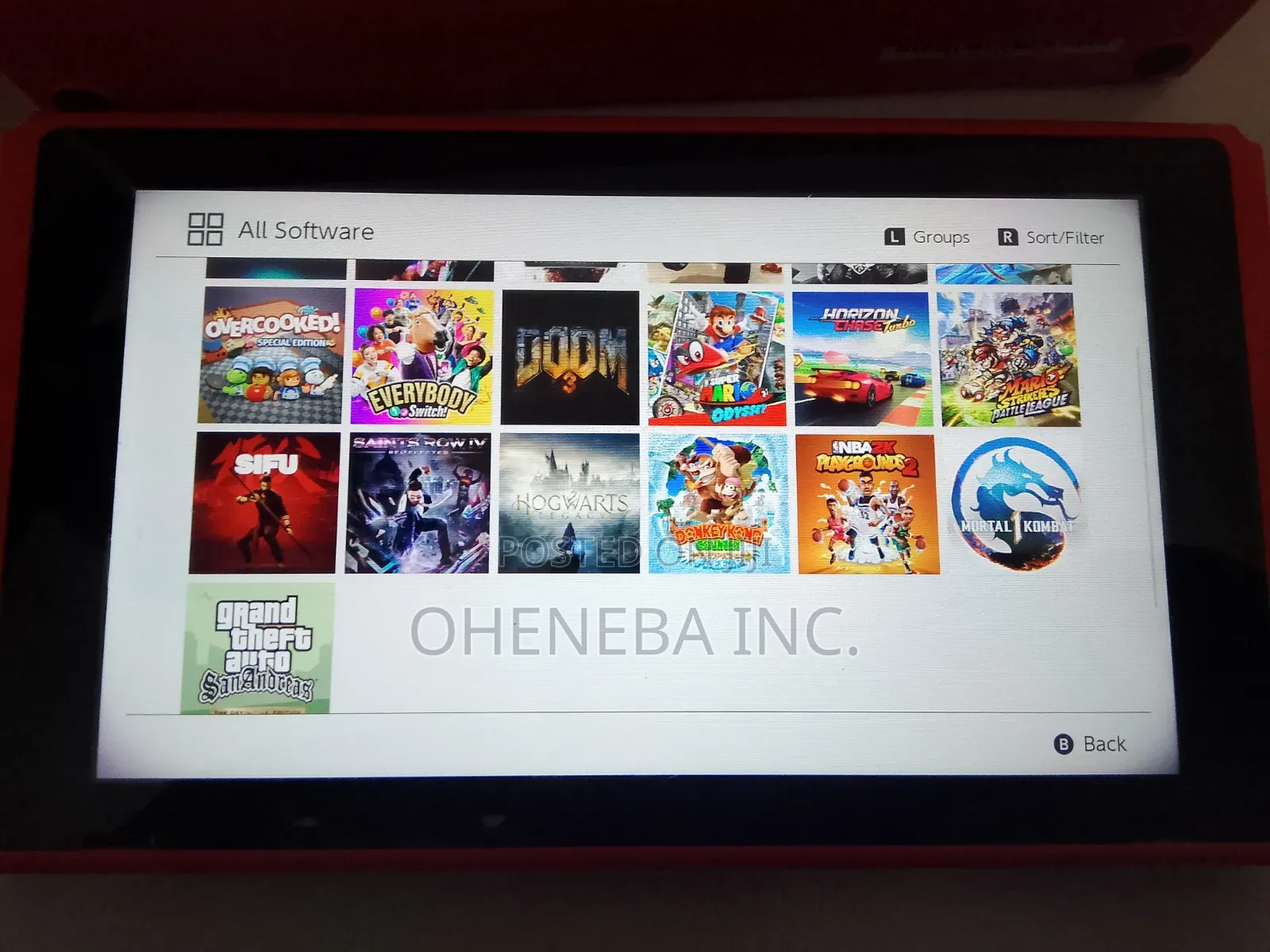 Golden Red Nintendo Switch With Games+All Accessories