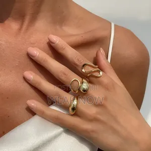 3pcs Diva Gold Plated Fashion Rings for Women