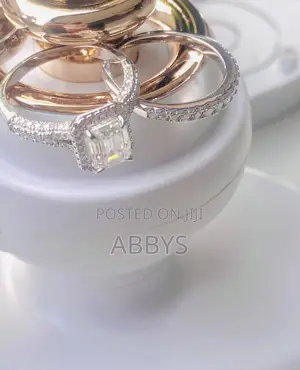 Moissanite Diamond 2pcs Wedding Ring