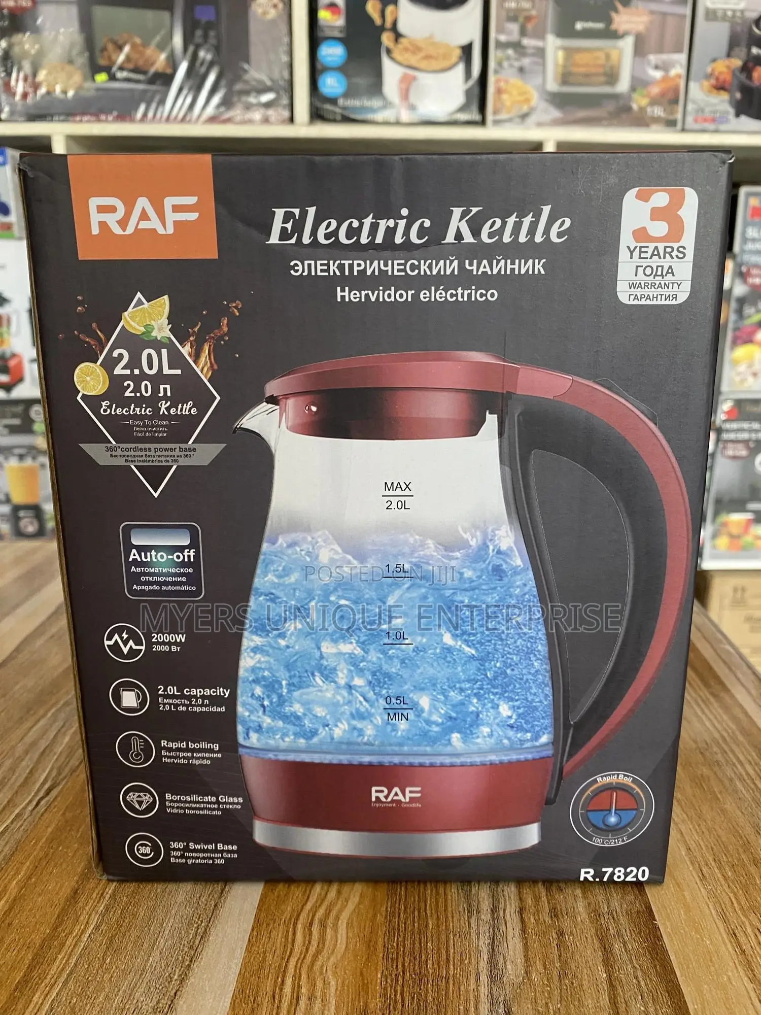 Multifunctional 2.0l Raf Glass Kettle