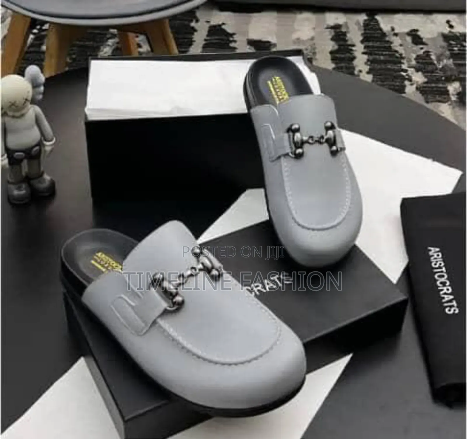 Aristocrat Men's Half Shoe Size 39_46 Gray Colour
