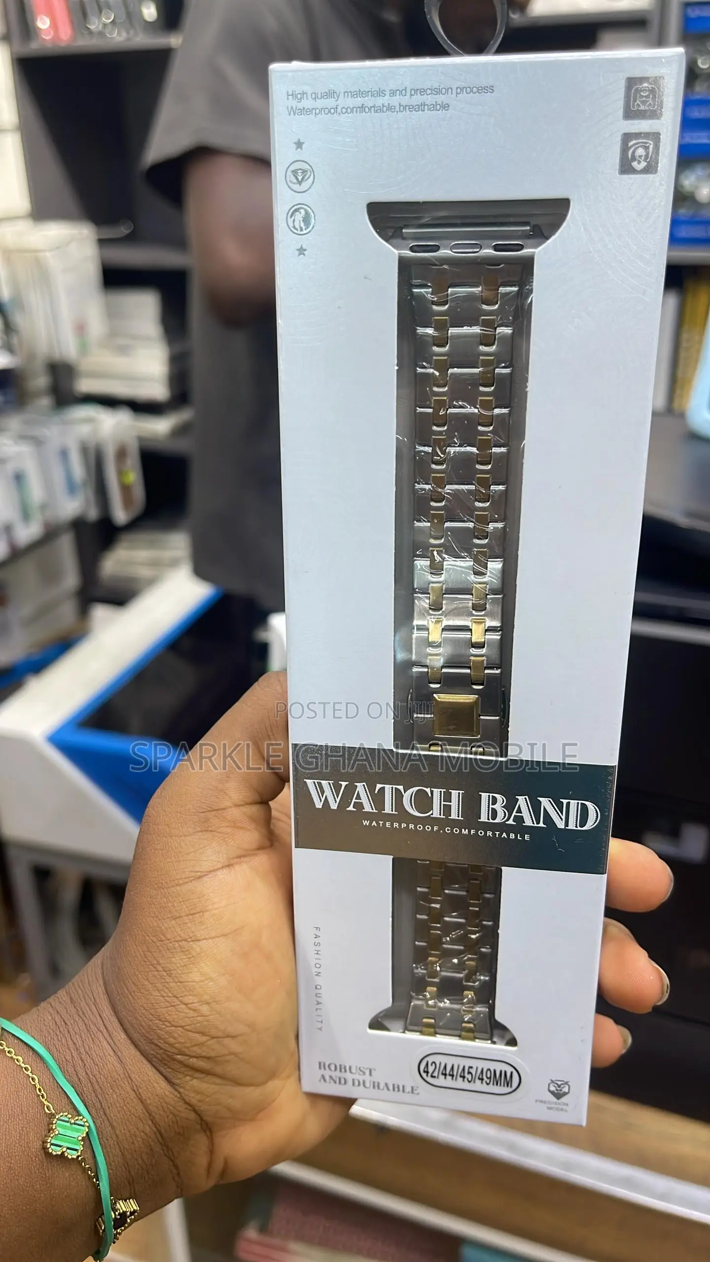 Apple Watch Strap(Silver + Gold)