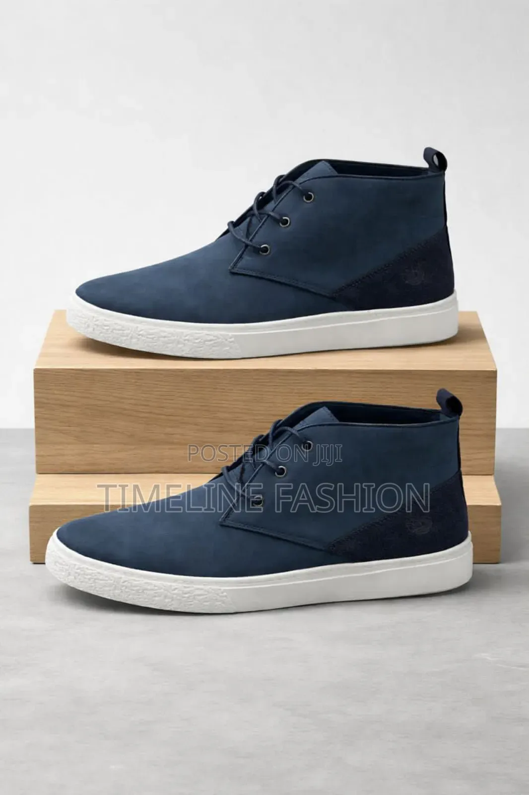 Navy Blue Timber Land Suede Leather Ankle Boots