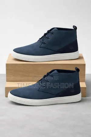 Navy Blue Timber Land Suede Leather Ankle Boots