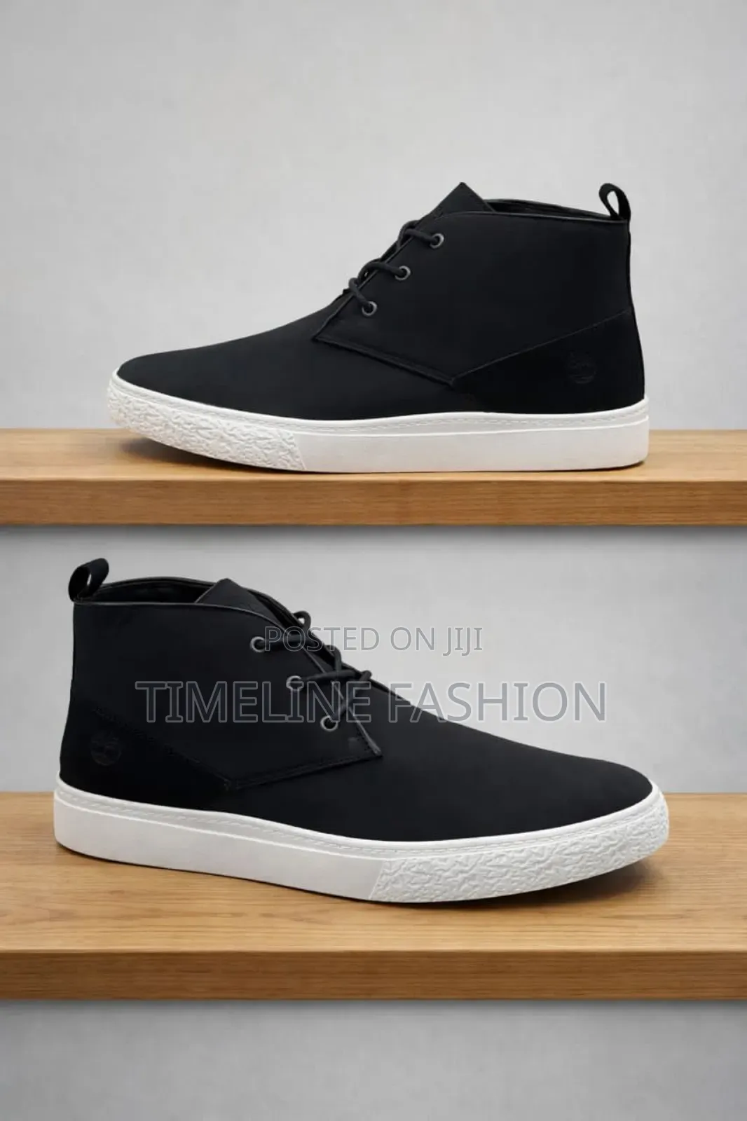 Quality Timber Land Men's Ankle Boots Black and White