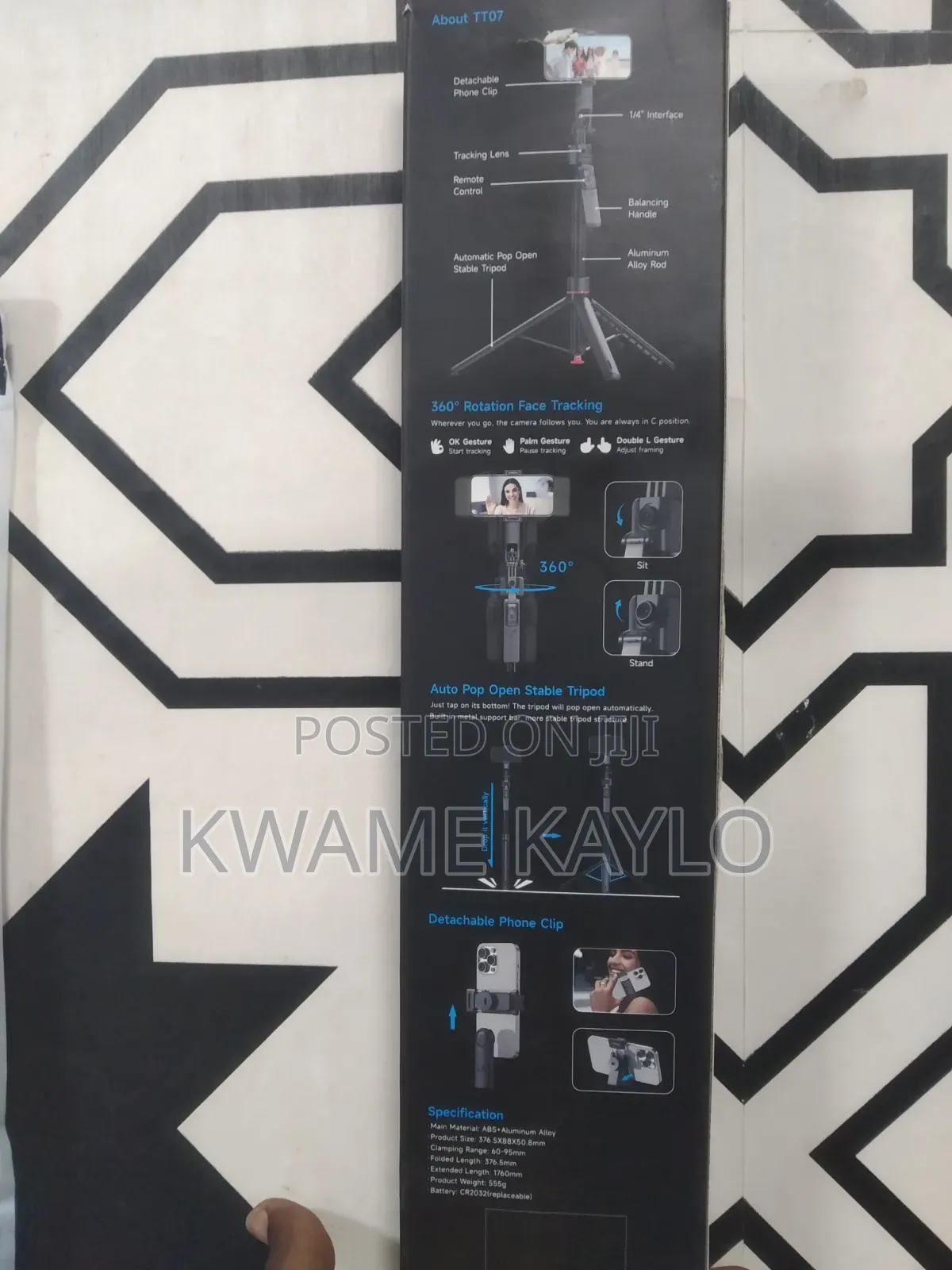 Tt07 Tracking Gimbal Ai Selfie Stick/Tripod