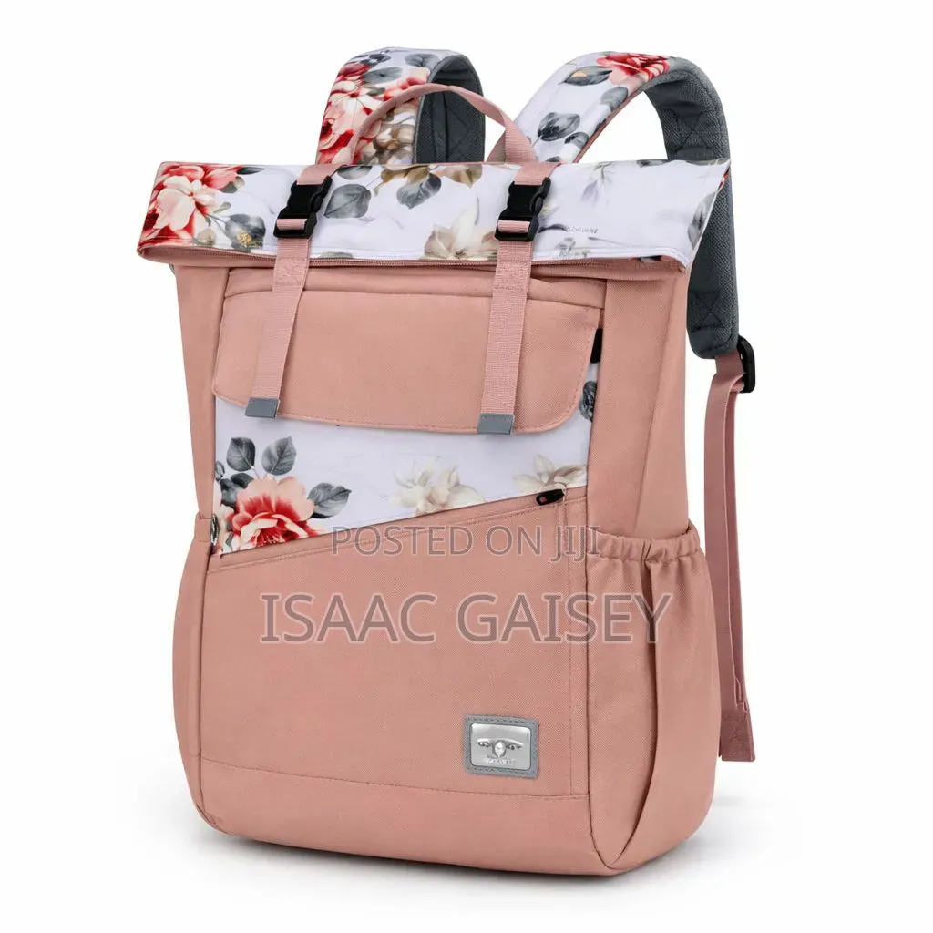 Win-Took American Stylish Waterproof Backpacks in Pink Light Green