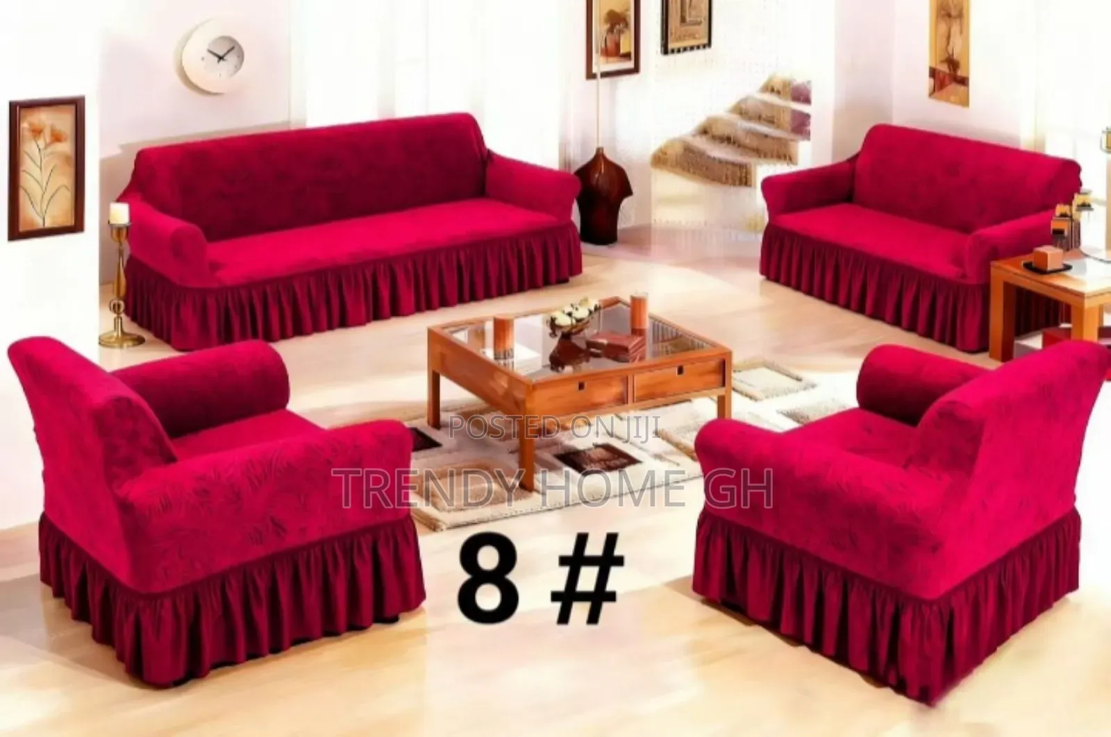 4-Seater Sofa Cover Set – Stretchable Elegant