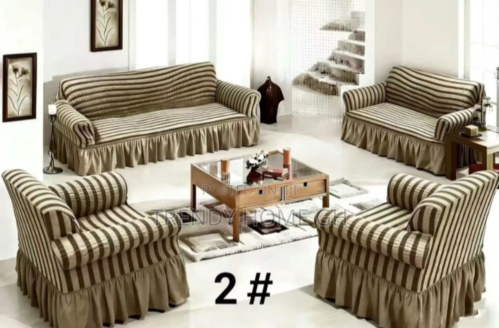 4-Seater Sofa Cover Set – Stretchable Elegant