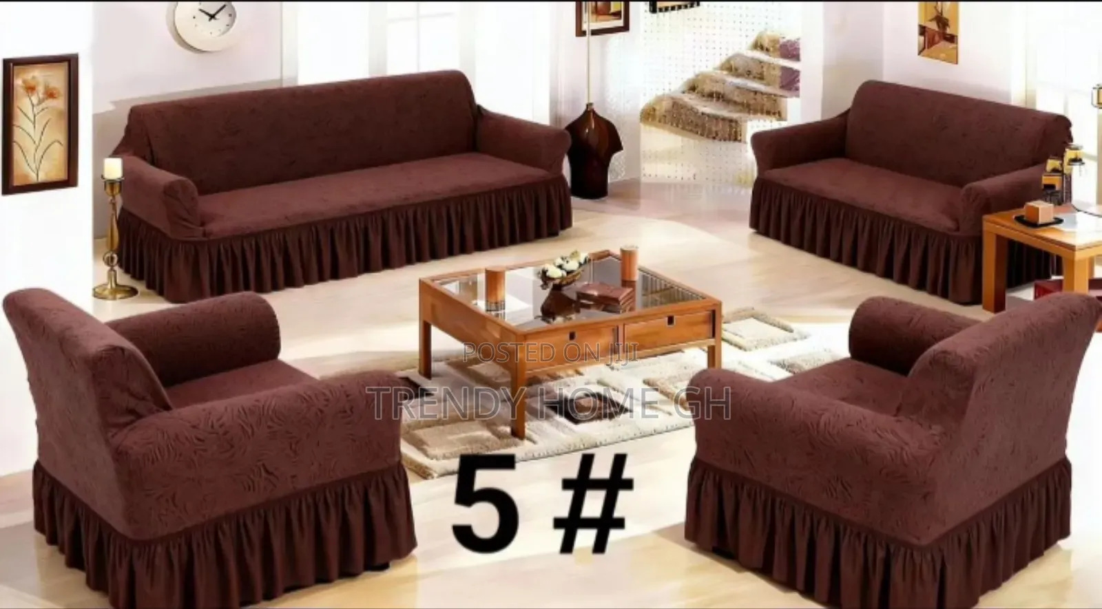 4-Seater Sofa Cover Set – Stretchable Elegant
