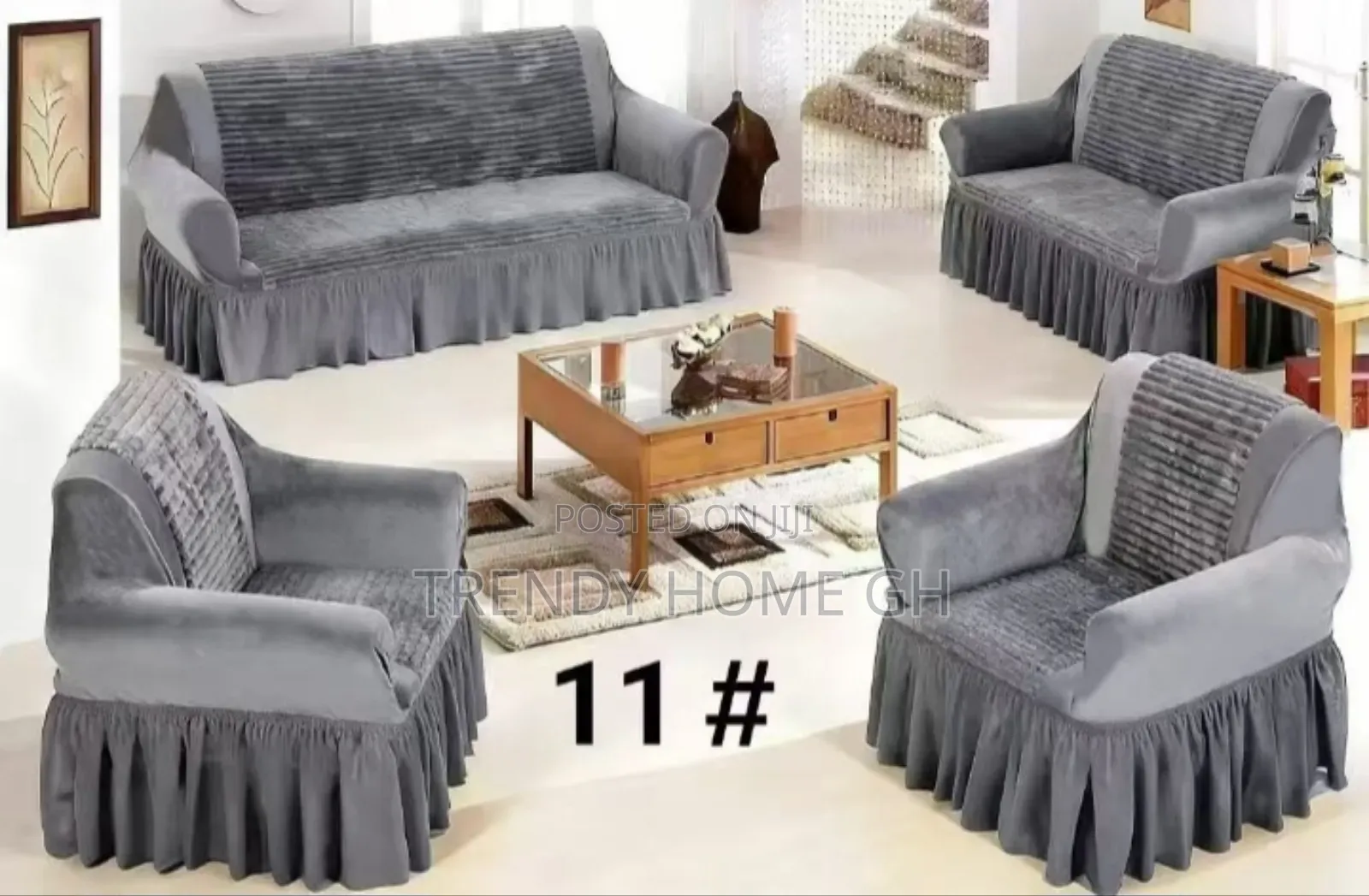 4-Seater Fluffy Sofa Cover Rabbit Fur Feel Super Soft