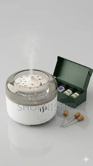 Starry Night Aroma Diffuser Gift Set – 6 Pure Essential Oils Included