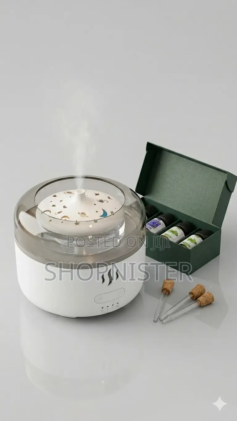 Starry Night Aroma Diffuser Gift Set – 6 Pure Essential Oils Included