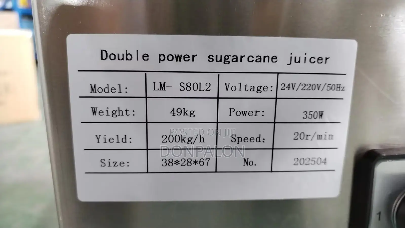 Sugarcane Juice Extractor