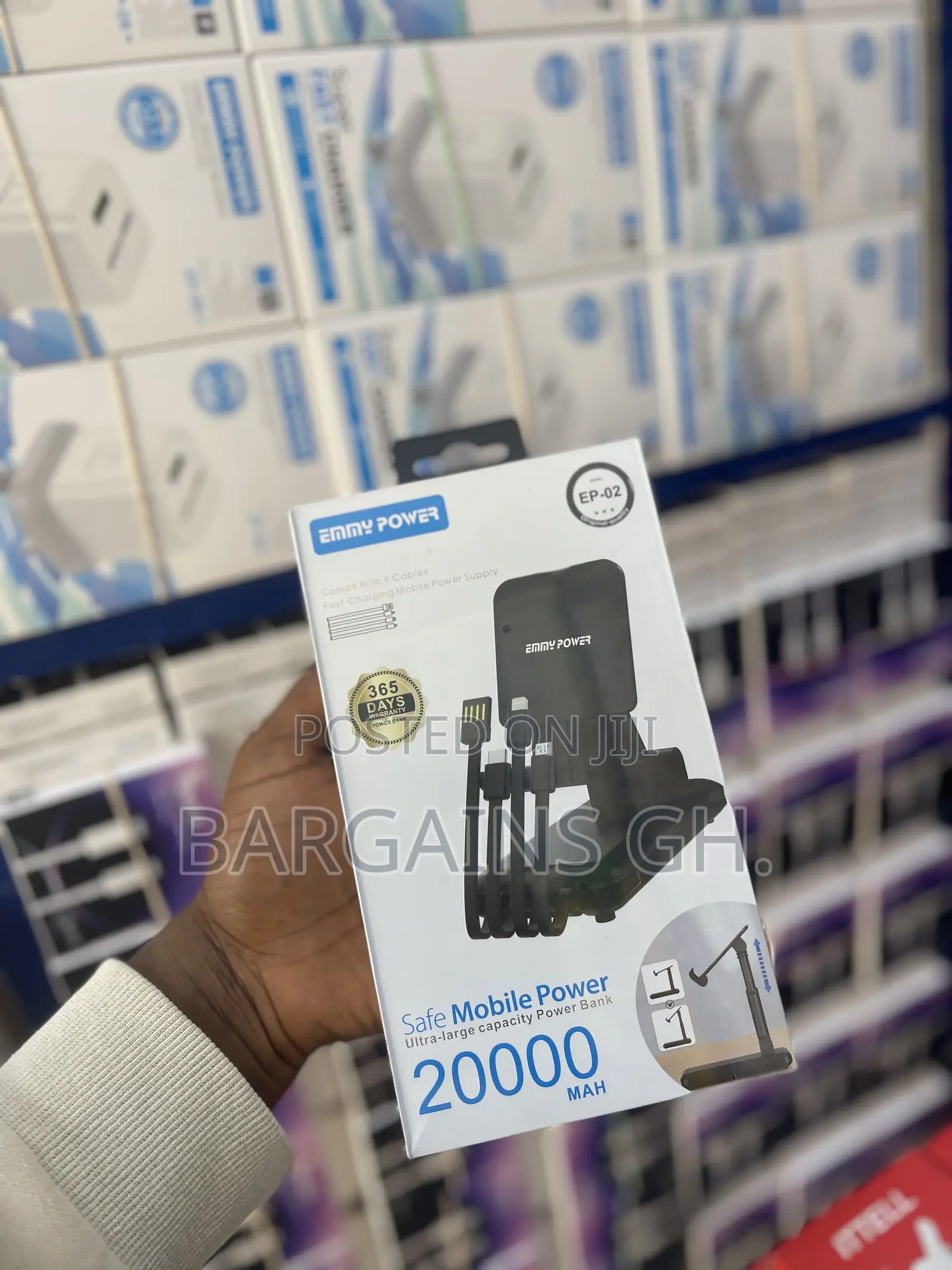 Emmy Power 20,000mah Durable Power Bank With Phone Stand (2 in 1)