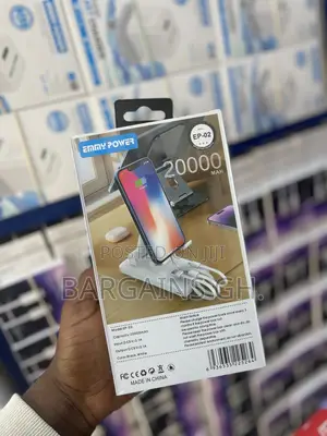 Emmy Power 20,000mah Durable Power Bank With Phone Stand (2 in 1)