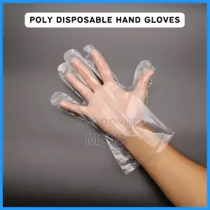 100pcs Disposable Clear Rubber Gloves