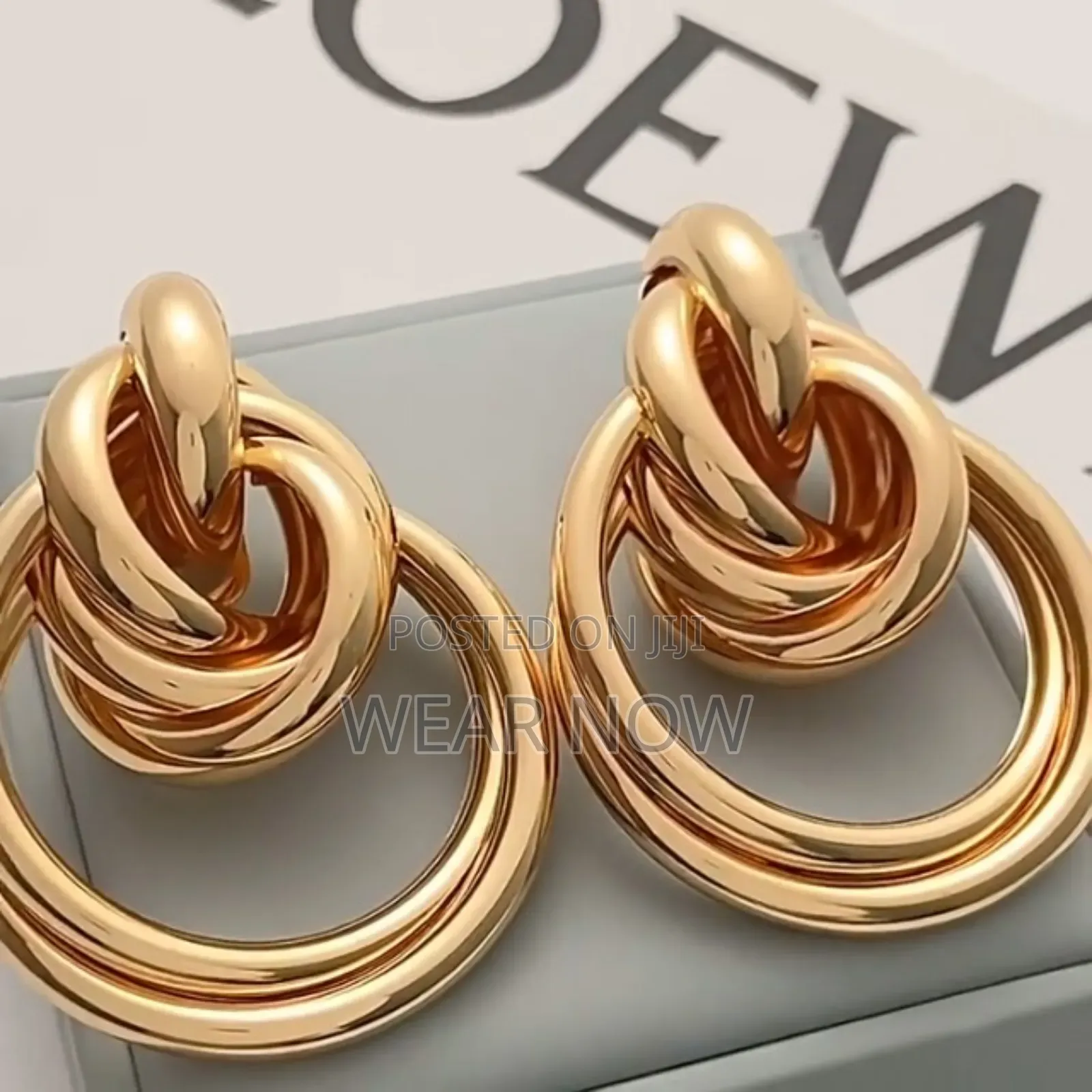 Golden-Toned Intertwined Hoop Earrings