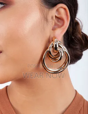 Golden-Toned Intertwined Hoop Earrings