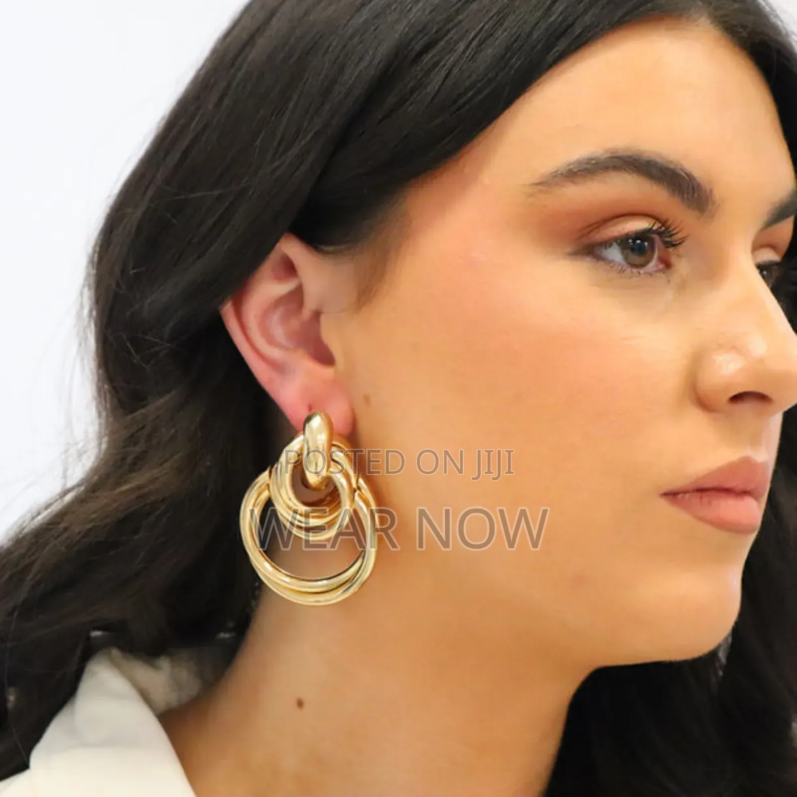 Golden-Toned Intertwined Hoop Earrings