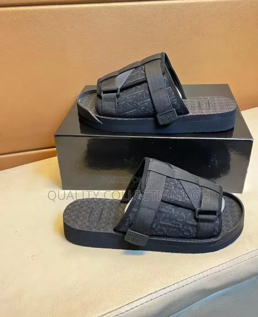 Dior Black Alpha Slides