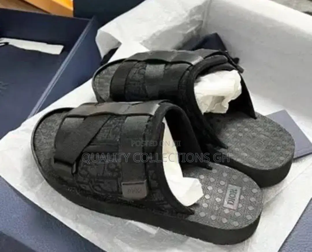 Dior Black Alpha Slides