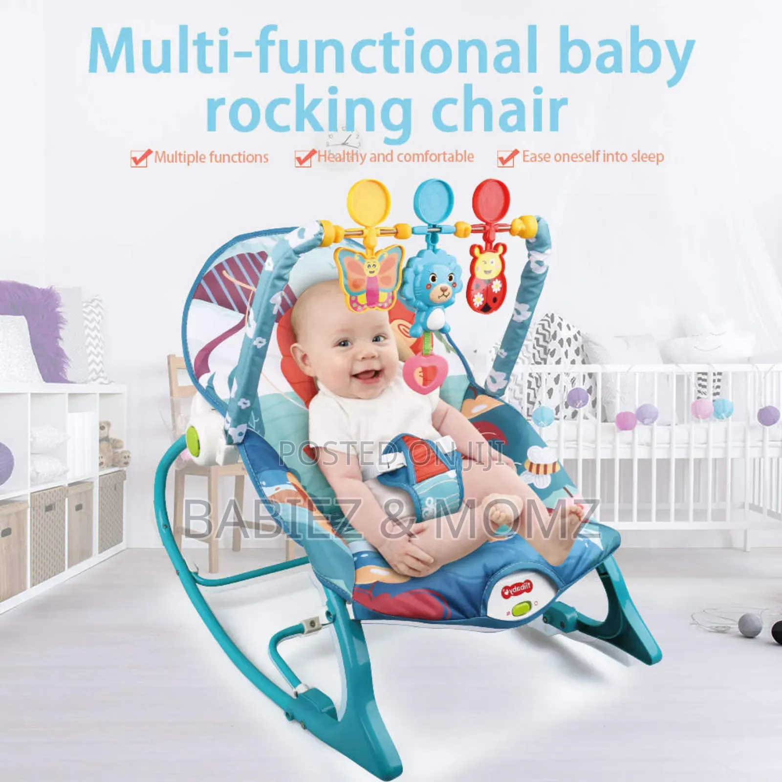 Infant to Toddler Baby Rocker. Soothing Bouncer Chair